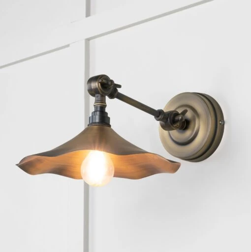 Flora Wall Light In Antique Brass
