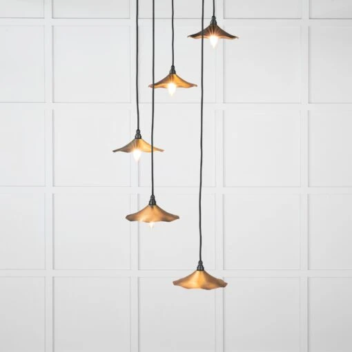 Flora Cluster Light In Antique Brass