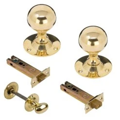 Round Brass Door Knobs -Doorway Designs Store 4InchBathroom