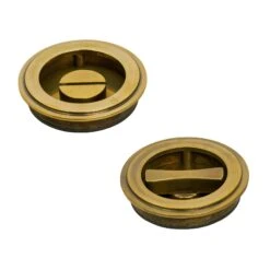 Art Deco Round Flush Pull - Privacy Set -Doorway Designs Store AB c1d015be 0ad6 4868 b340 0dcdeb1c853a