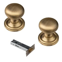 Mushroom Door Knobs Old English Collection -Doorway Designs Store AntiqueMushroom4InchLatchcopy