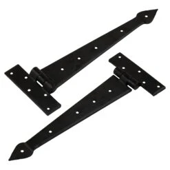 Arrow End T Hinges Black 16 Arrow End T Hinges Black -Doorway Designs Store ArrowTHinges Blk 12In