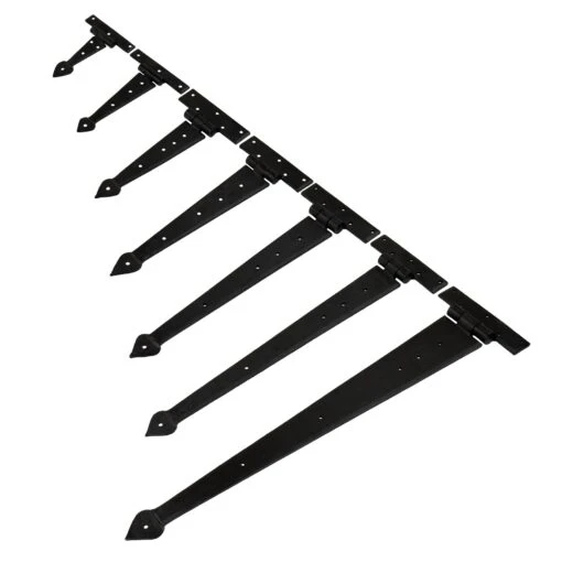 Arrow End T Hinges Black