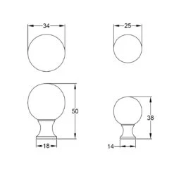 Hammered Ball Cabinet Knobs 27 Hammered Ball Cabinet Knobs -Doorway Designs Store Ball500 01