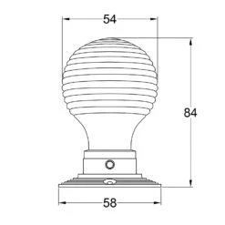 Beehive Door Knobs Rosewood & Ebonised 23 Beehive Door Knobs Rosewood & Ebonised -Doorway Designs Store Beehive Final