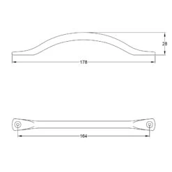 Hammered Slim Bow Handle 17 Hammered Slim Bow Handle -Doorway Designs Store BowHandles7InchPUL502