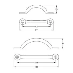 Hammered Bow Handles 27 Hammered Bow Handles -Doorway Designs Store BowHandlesPUL500 01