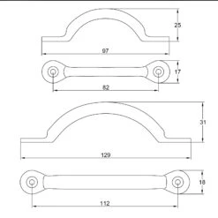 Oil Rubbed Bronze Bow Handles 7 Oil Rubbed Bronze Bow Handles -Doorway Designs Store Bronze4 5Inch