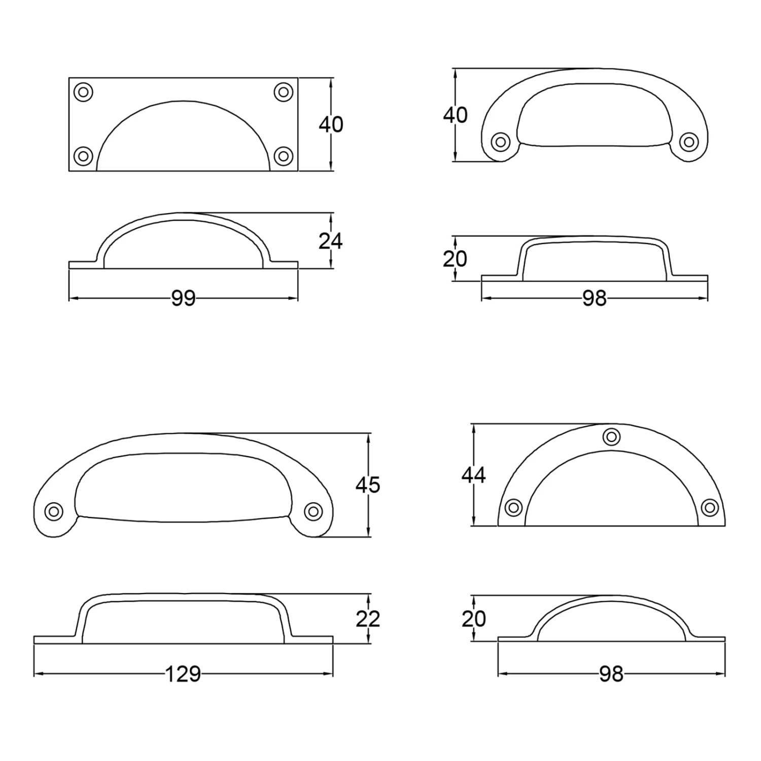 Oil Rubbed Bronze Cabinet Cup Pulls 5 Oil Rubbed Bronze Cabinet Cup Pulls - Image 5