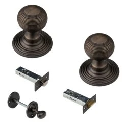 Reeded Door Knobs Old English Collection 30 Reeded Door Knobs Old English Collection -Doorway Designs Store BronzeReeded3InchBathroomcopy