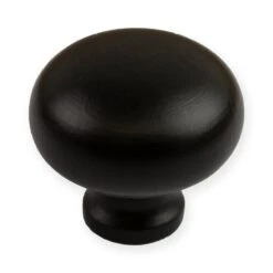 Wooden Bun Cabinet Knobs -Doorway Designs Store Bun 40mm Ebonized