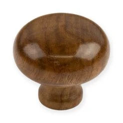 Wooden Bun Cabinet Knobs -Doorway Designs Store Bun 40mm Rosewood
