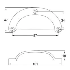 Decorative Cup Pulls 10 Decorative Cup Pulls -Doorway Designs Store Burnished2