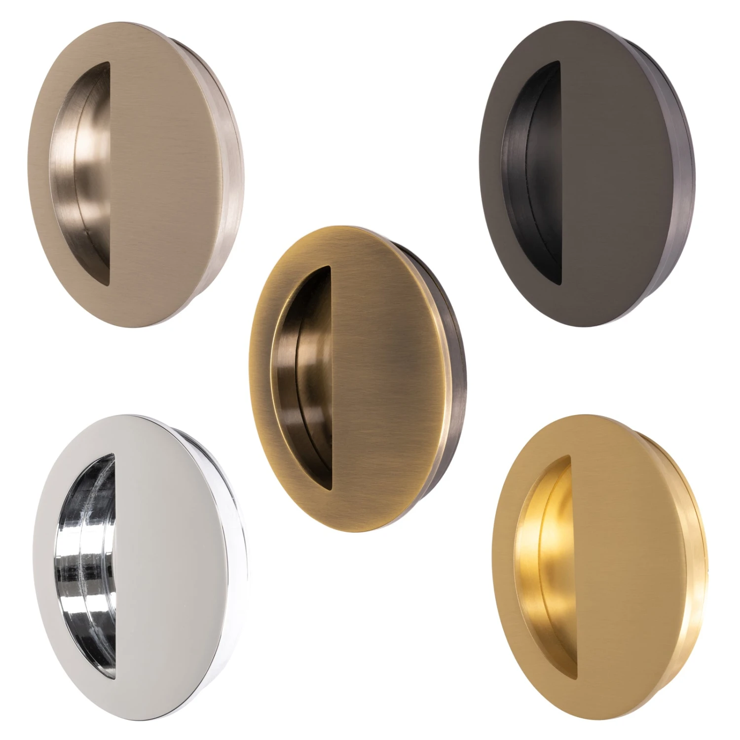 Round Half Moon Flush Pull 1 Round Half Moon Flush Pull