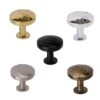 Round Hammered Cabinet Knobs On Rose