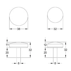 Round Hammered Cabinet Knobs 18 Round Hammered Cabinet Knobs -Doorway Designs Store C3877 32 38