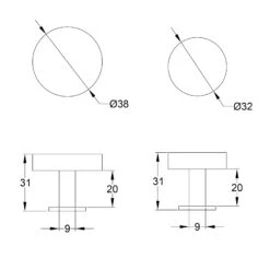 Disc Cabinet Knobs On Rose 18 Disc Cabinet Knobs On Rose -Doorway Designs Store C3885 32 38