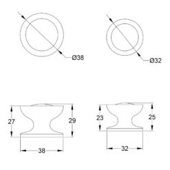 Surrey Cabinet Knobs 18 Surrey Cabinet Knobs -Doorway Designs Store C4386 32 38
