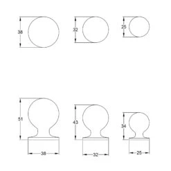 Ball Cabinet Knobs 22 Ball Cabinet Knobs -Doorway Designs Store C8321 25 32 38