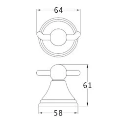 Cambridge Robe Hook 8 Cambridge Robe Hook -Doorway Designs Store CAM HOOK
