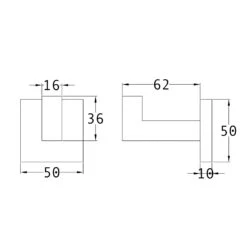 Chelsea Robe Hook -Doorway Designs Store CHE HOOK