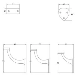 Black Handrail Brackets 8 Black Handrail Brackets -Doorway Designs Store CastIronHandRailBracketsBlack