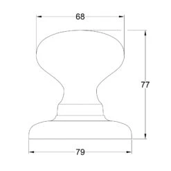 Round Centre Door Knob -Doorway Designs Store CentreDoorKnobJPEGUK V901