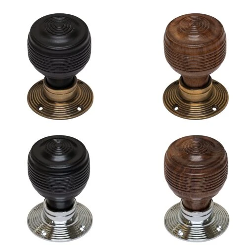 Georgian Door Knobs Rosewood & Ebonised