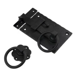 Cottage Latch Black -Doorway Designs Store CottageLatch Blk LH