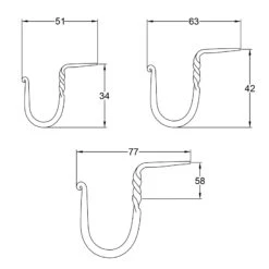 Cup Hooks 12 Cup Hooks -Doorway Designs Store CupHookSquare