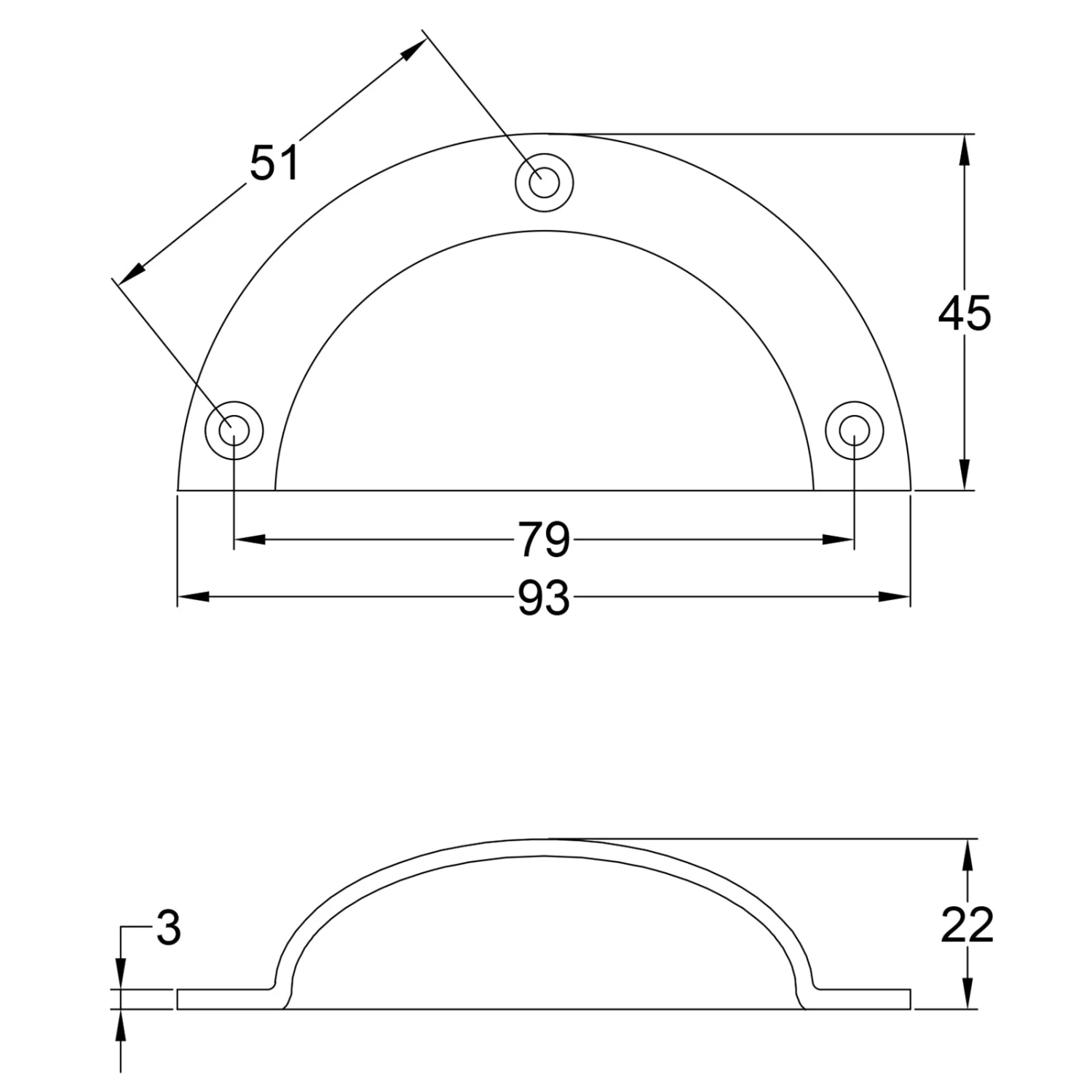 Kitchen Cup Pulls 4 Kitchen Cup Pulls - Image 4