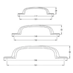 Hammered D Handles 37 Hammered D Handles -Doorway Designs Store DHandlesPUL503 05