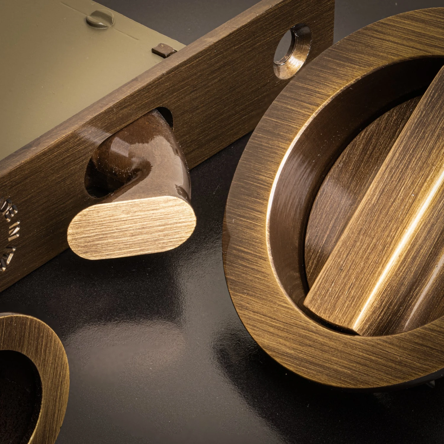 Sliding Door Lock Set With Round Privacy Turn 2 Sliding Door Lock Set With Round Privacy Turn - Image 2