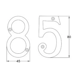 Brass Door Numbers 22 Brass Door Numbers -Doorway Designs Store DoorNumberChromeJPEGUK C1561