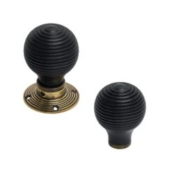 Beehive Rim Door Knobs Rosewood & Ebonised -Doorway Designs Store EBONISED 86718e98 40ea 415c 8556 b80189ec6359