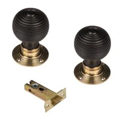 Beehive Door Knobs Rosewood & Ebonised 33 Beehive Door Knobs Rosewood & Ebonised -Doorway Designs Store Ebonised