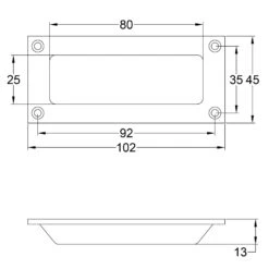 Flush Pull Handles 11 Flush Pull Handles -Doorway Designs Store FlushPull102X45mm 1