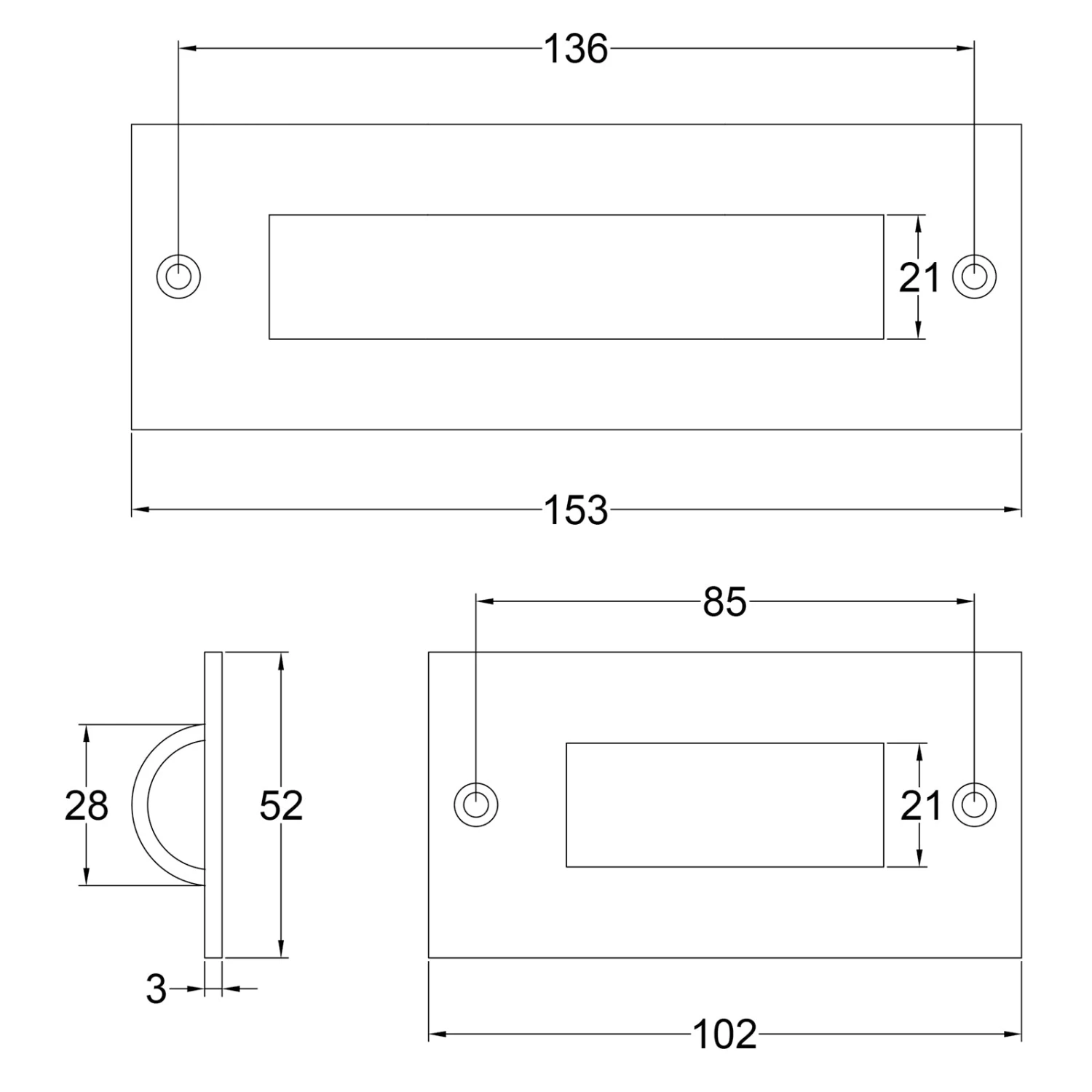 Traditional Flush Pull Handle 3 Traditional Flush Pull Handle - Image 3