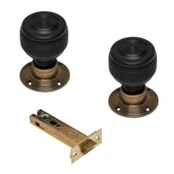 Georgian Door Knobs Rosewood & Ebonised 28 Georgian Door Knobs Rosewood & Ebonised -Doorway Designs Store GeorgianAntiqueEbonised4InchLatchSet