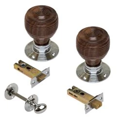 Georgian Door Knobs Rosewood & Ebonised 35 Georgian Door Knobs Rosewood & Ebonised -Doorway Designs Store GeorgianRosewoodChrome3InchBathroomSet