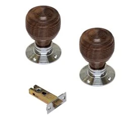 Georgian Door Knobs Rosewood & Ebonised 36 Georgian Door Knobs Rosewood & Ebonised -Doorway Designs Store GeorgianRosewoodChrome3InchLatchSet