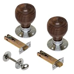 Georgian Door Knobs Rosewood & Ebonised 37 Georgian Door Knobs Rosewood & Ebonised -Doorway Designs Store GeorgianRosewoodChrome4InchBathroomSet