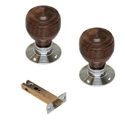 Georgian Door Knobs Rosewood & Ebonised 38 Georgian Door Knobs Rosewood & Ebonised -Doorway Designs Store GeorgianRosewoodChrome4InchLatchSet