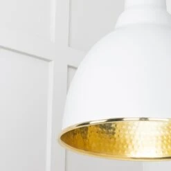 Brindley Ceiling Light In Flock -Doorway Designs Store HAMMEREDBRASS