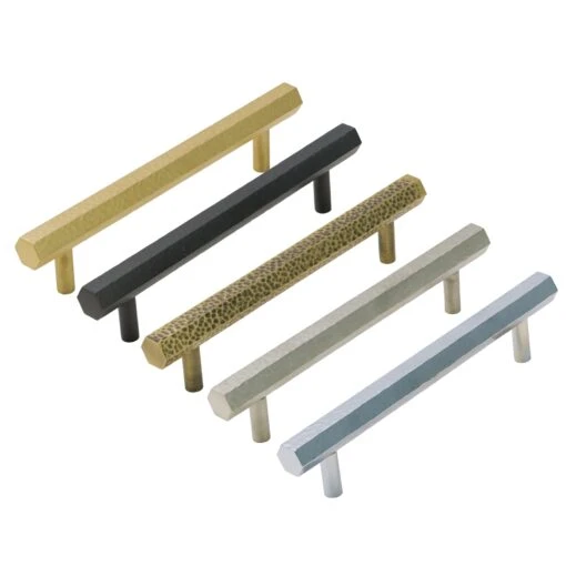 Hammered Hexagonal Pull Handles