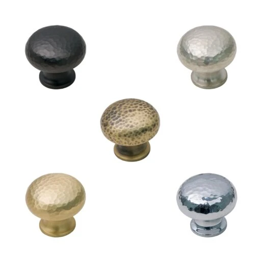 Hammered Mushroom Cabinet Knobs
