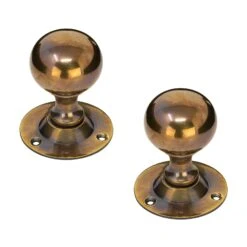 Round Brass Door Knobs -Doorway Designs Store KnobOnly
