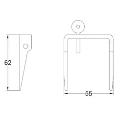 Knock-In Locking Staple Black Beeswax -Doorway Designs Store LockingKnockIn