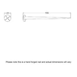Hand Forged Round Head Nail 150mm 8 Hand Forged Round Head Nail 150mm -Doorway Designs Store NAI04