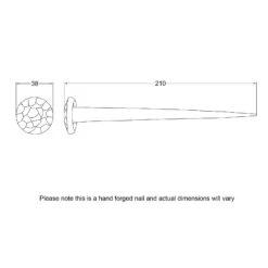 Hand Forged Round Head Nail 200mm 8 Hand Forged Round Head Nail 200mm -Doorway Designs Store NAI06